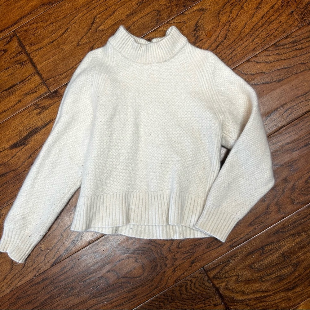 Everlane recycled cashmere waffle knit crop sweater